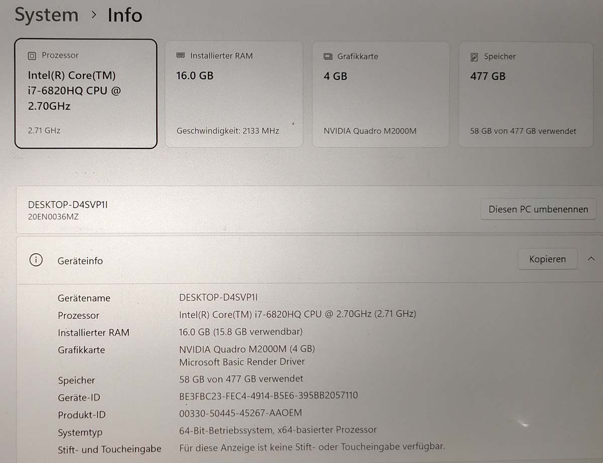 Lenovo Notebook: Notebook Lenovo ThinkPad P50 – Usato da Neuendorf venduto da Buggle 6