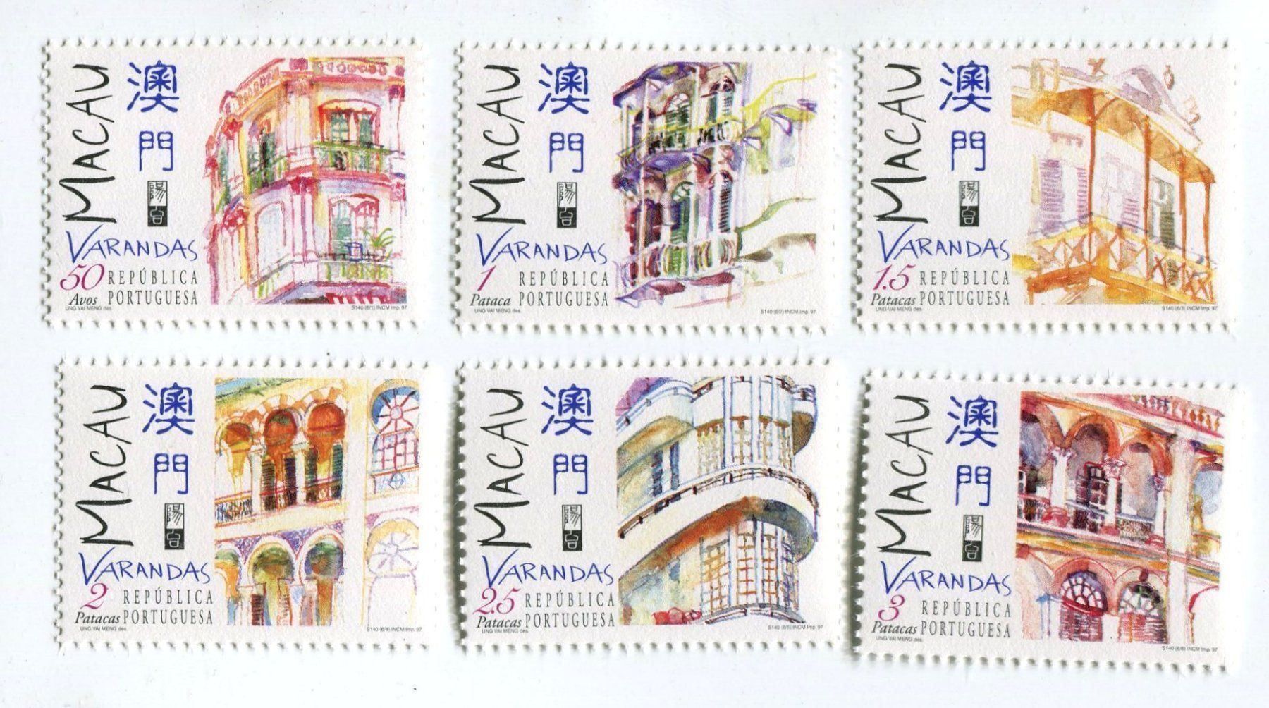 Alle Briefmarken: Briefmarken "Veranda". Portugiesisch Macau – Neu und originalverpackt aus Basel von Butsch5