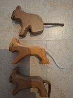 3er Set Holzfiguren, Tierfiguren, Spielzeug, Holzspielzeug