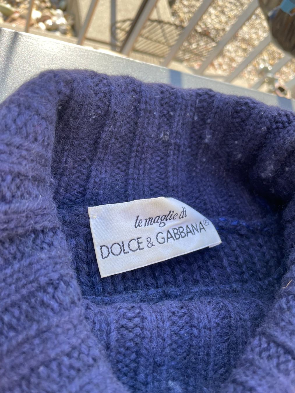 Dolce & Gabbana Maglioni & Felpe: Dolce & Gabbana Original Oversize Rollkragen Pullover blau – Usato da Zürich venduto da ONA-Online 2