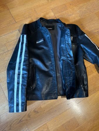 ❤️ Blouson cuir noir style moto