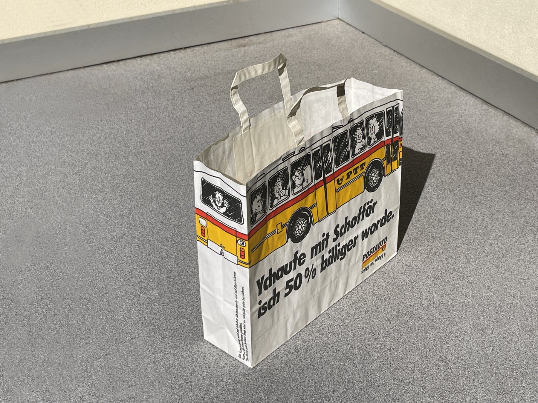 Borse: Postauto Reisepost PTT Saurer FBW Werbeartikel Papiertasche – Nuovo (secondo la descrizione) da Bern venduto da AWiBe 1
