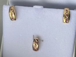 Gold Ohrringen mit Anhänger