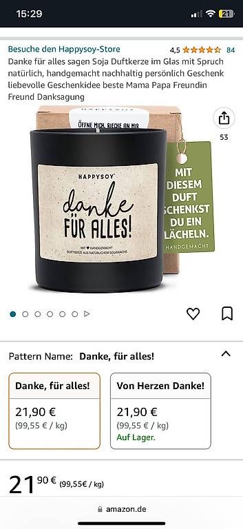 Kerzen: Duftkerze Danksagung – Gebraucht aus Bülach von Peron83 4