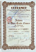 Cie Franco-Américaine Métaux Minerais, Paris - 1940