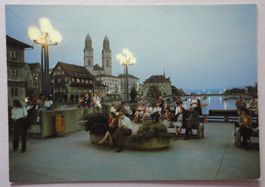 Zürich, Rathausbrücke, Limmatquai u. Grossmünster
