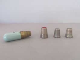 Antike Fingerhüte Set - Vintage Nähzubehör Kollektion