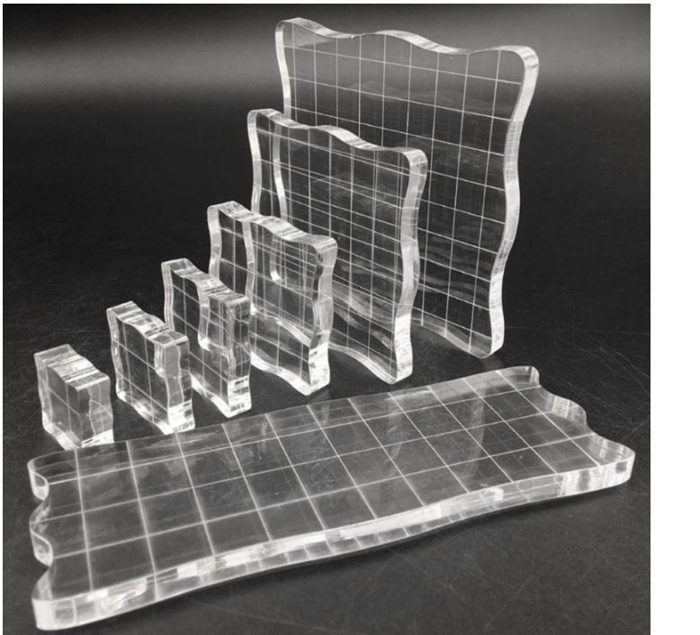 6 Stück Acryl-Blöcke Transparent | Schmuckständer Für Vitrinen | 5 Quadratisch + 1 Rechteckig