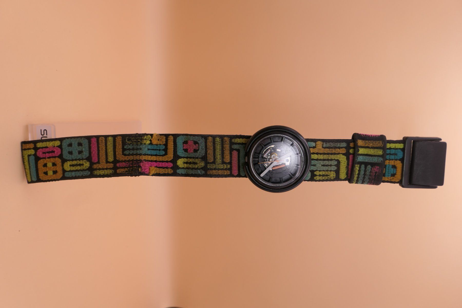 Swatch Orologi: Swatch POP "Rote Lichter" BB108, 1988, neue Batterie – Usato da Thun venduto da CHRONOTIKA 3