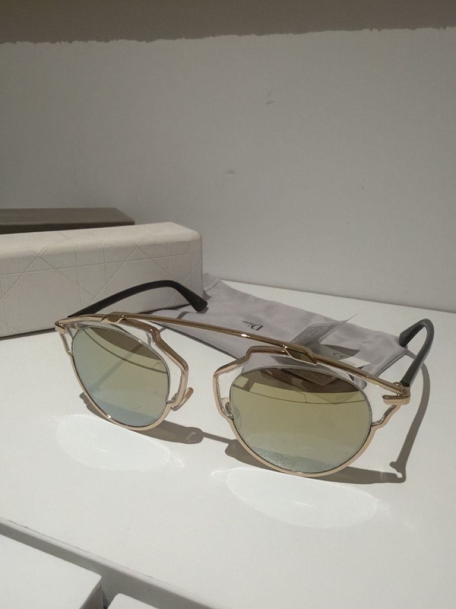 Dior Occhiali & Lenti: Dior Sunglasses Gold Frame Mirrored Lenses – Usato da Zürich venduto da maricampos