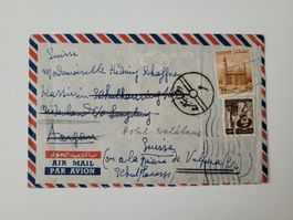Ägypten Briefumschlag mit Briefmarken 1956