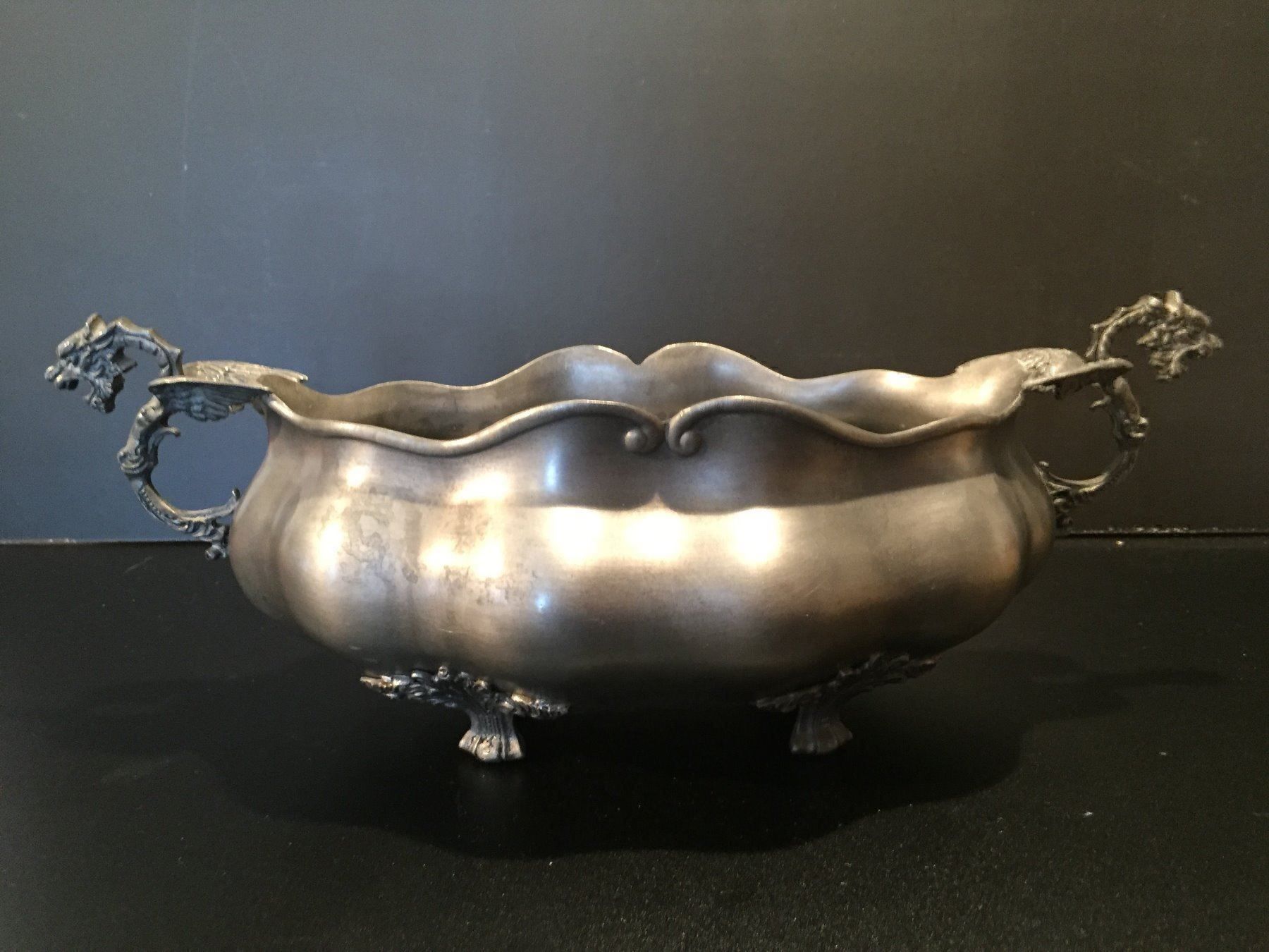 Schalen: Zinnschüssel, Jardiniere, Jugendstil – Gebraucht aus Einsiedeln von artgallery59 3