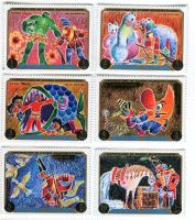 Briefmarken "Die Abenteuer des Baron Münchhausen". Adschman.
