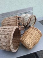 4er Set Korbe aus Weide für Früchte, Deko