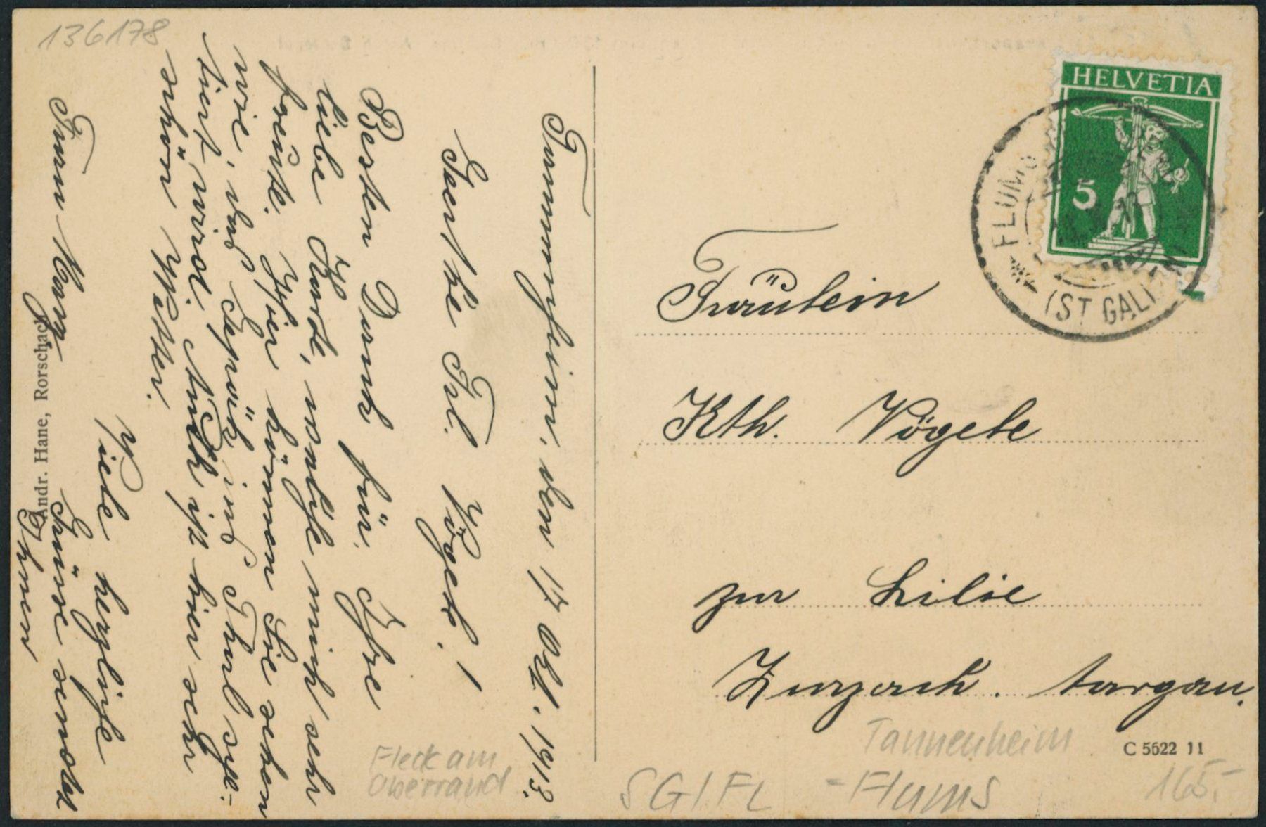 Ansichtskarten: SG Tannenheim - Flums - Maultiertransport - Flums – Gebraucht aus Schindellegi von stationary 1