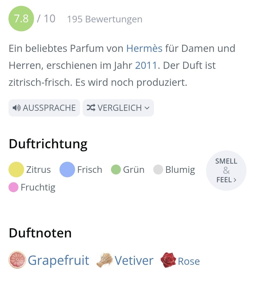 Hermès Parfum & Eau de Toilette: 2 ml CONCENTRE DE PAMPLEMOUSSE ROSE HERMES ABFÜLLUNG – Neu (gemäss Beschreibung) aus St. Gallen von CaliSunshine 2