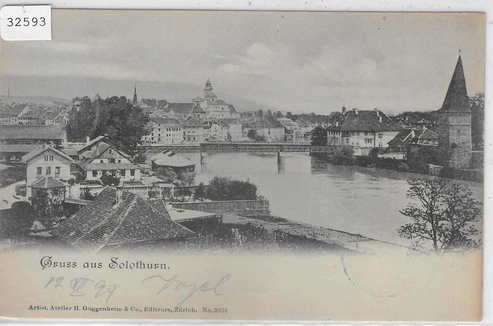 Cartoline postali: Gruss aus Solothurn 1899 – Usato da Ettingen venduto da Kartenplanet