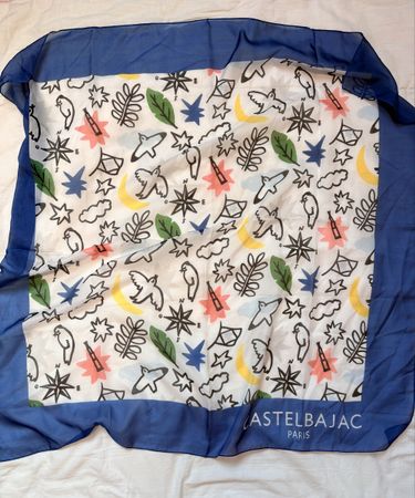 Foulard Vintage J.C. de Castelbajac – Carré 90 × 90 cm