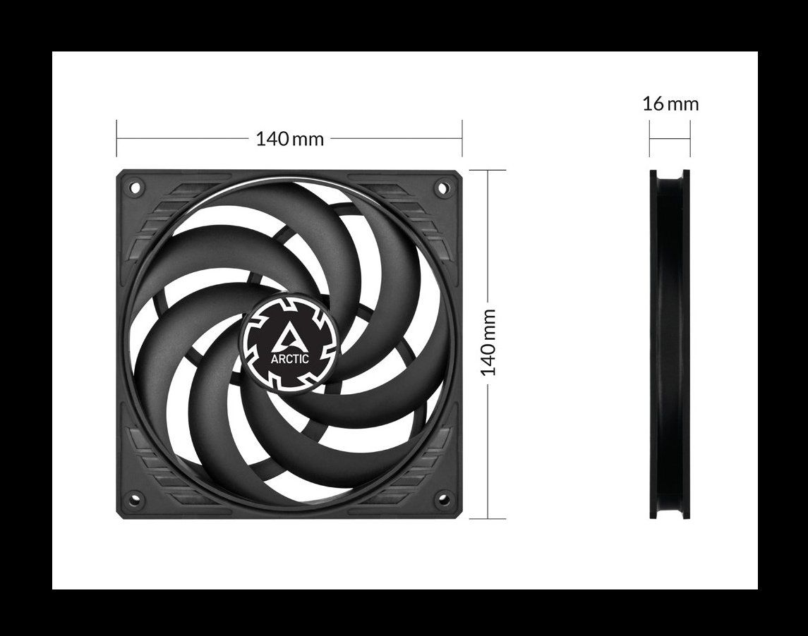 Elektronikbauteile: Gehäuselüfter Arctic P14 Slim PST mit Staubfilter – Neu und originalverpackt aus Sennwald von MicNi 2