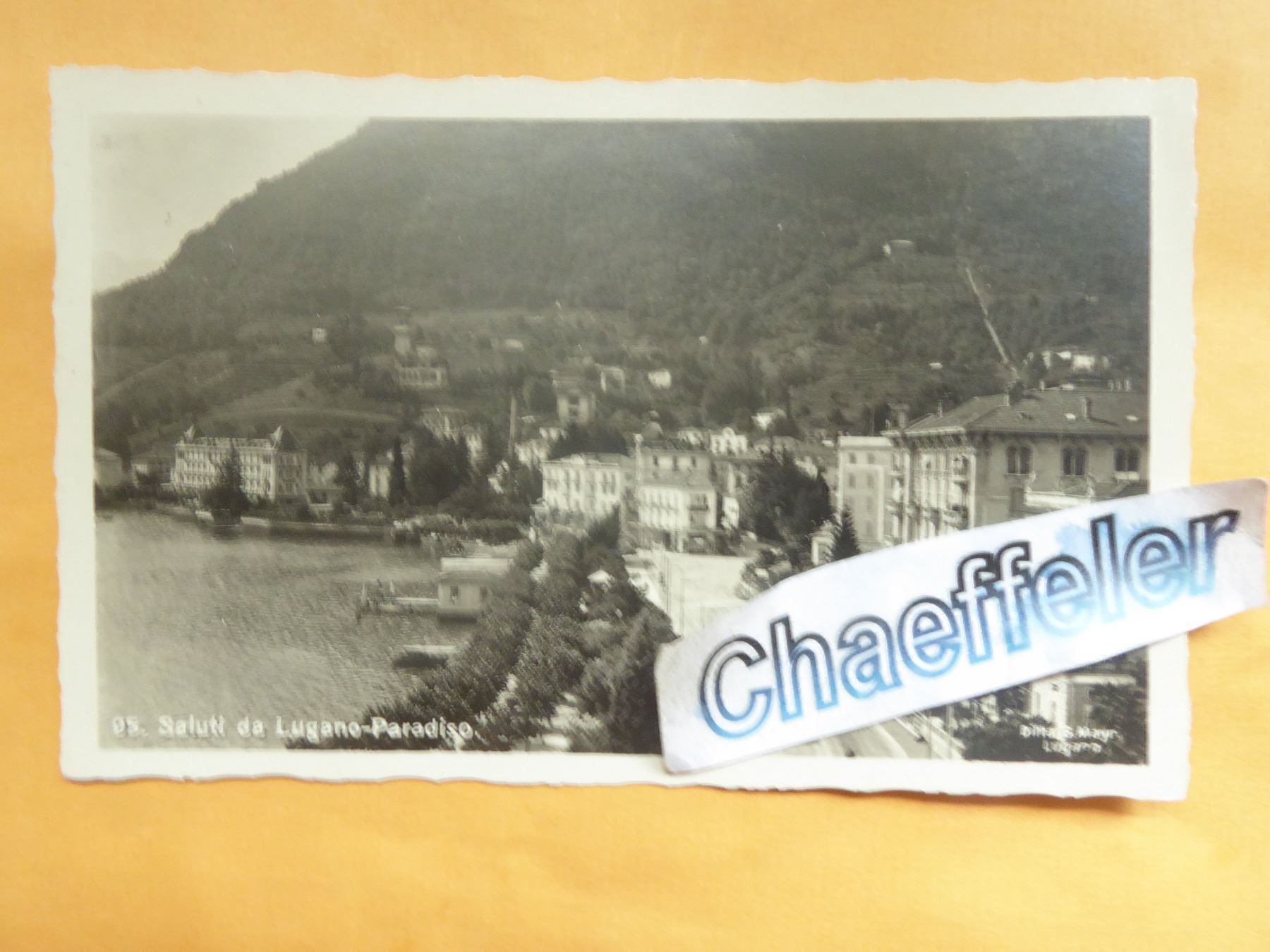 Ansichtskarten: 1931   95. Saluti da Lugano-Paradiso – Gebraucht aus Zürich von Chaeffeler
