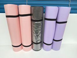🧘 Tapis & Blocs de Yoga Neufs — Rose / Violet / Noir