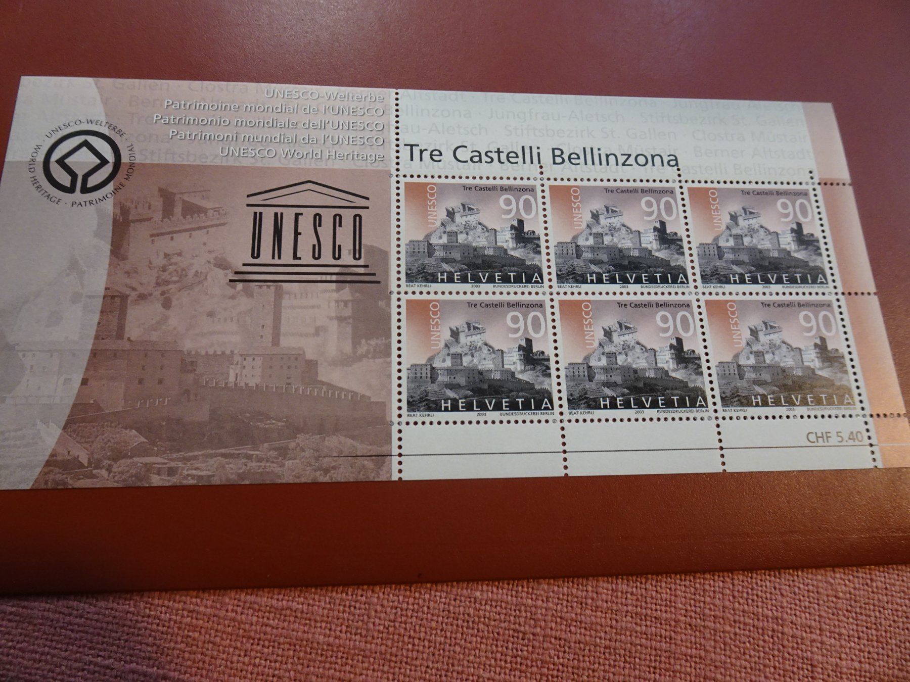 Tutti i francobolli: 2005, KLEINBOGEN, POSTFRISCH, UNESCO, TRE CASTELLI – Nuovo (secondo la descrizione) da Eschenbach SG venduto da eDaisy