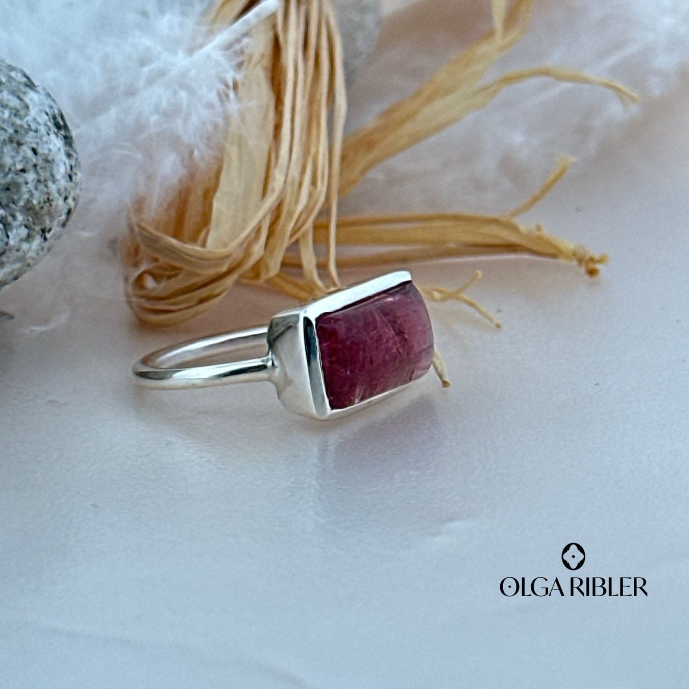 Olga Ribler Anelli: Turmalin Ring Sterling Silber Unikate Ringgrösse 54 – Nuovo (secondo la descrizione) da Luzern venduto da Schmuckoutlet 3