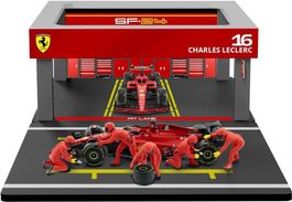 FERRARI - F1 SF-24 DIORAMA GARAGE PIT-STOP 1/43 Leclerc NEU