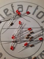 LED rot diffus 3mm, randlos 10 Stk.