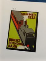 Litho Werbe Vignette / Brienz Rothorn Bahn - Sommer 1932