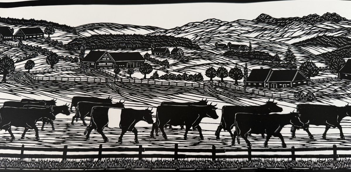 Dipinti: Schweizer  "Viehtrieb" von W. Häfeli, 1980. – Usato da Libingen venduto da Wisli 4