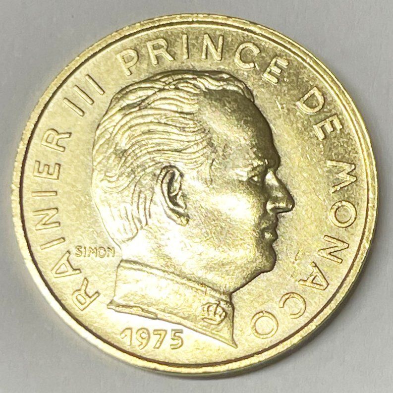 Alle Münzen: MONACO 10 Centimes Rainier III 1975 – Gebraucht aus Martigny von Numis-World