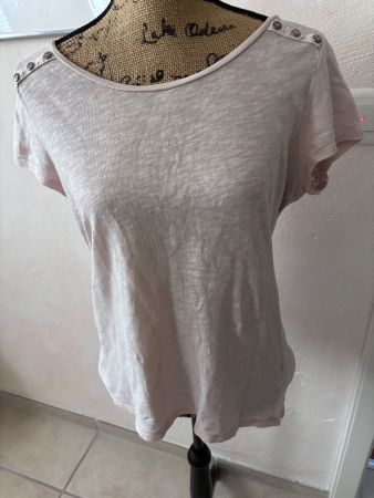 Only Shirt lachs rosa M mit Loch