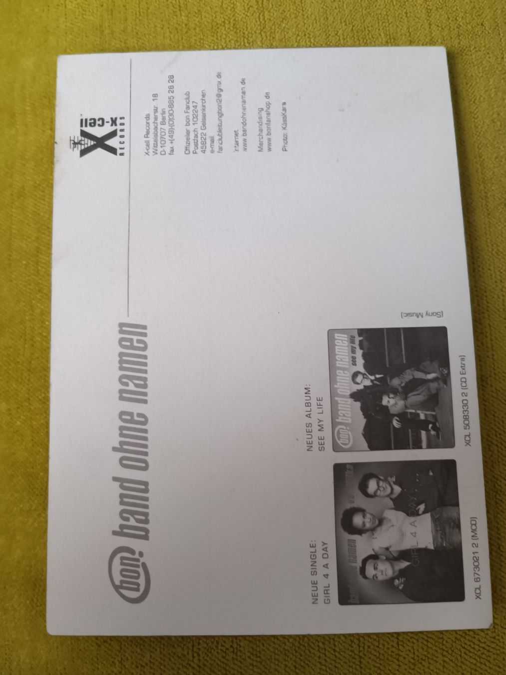Autografi: BON - signierte Autogrammkarte – Usato da Menziken venduto da Artographs 1