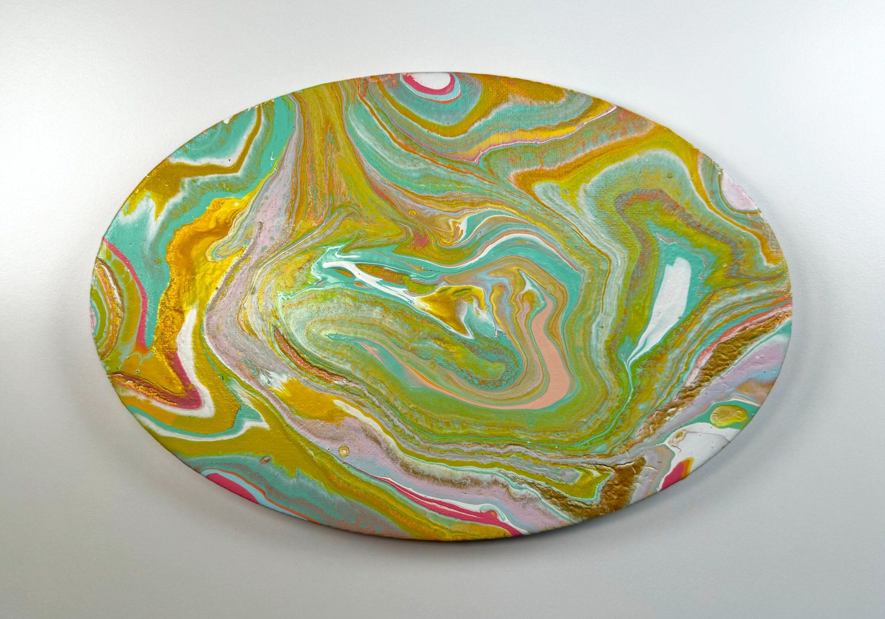 Dipinti: Acryl-Flüssigmalerei, Oval – Usato da Schlieren venduto da MayaSheng1983
