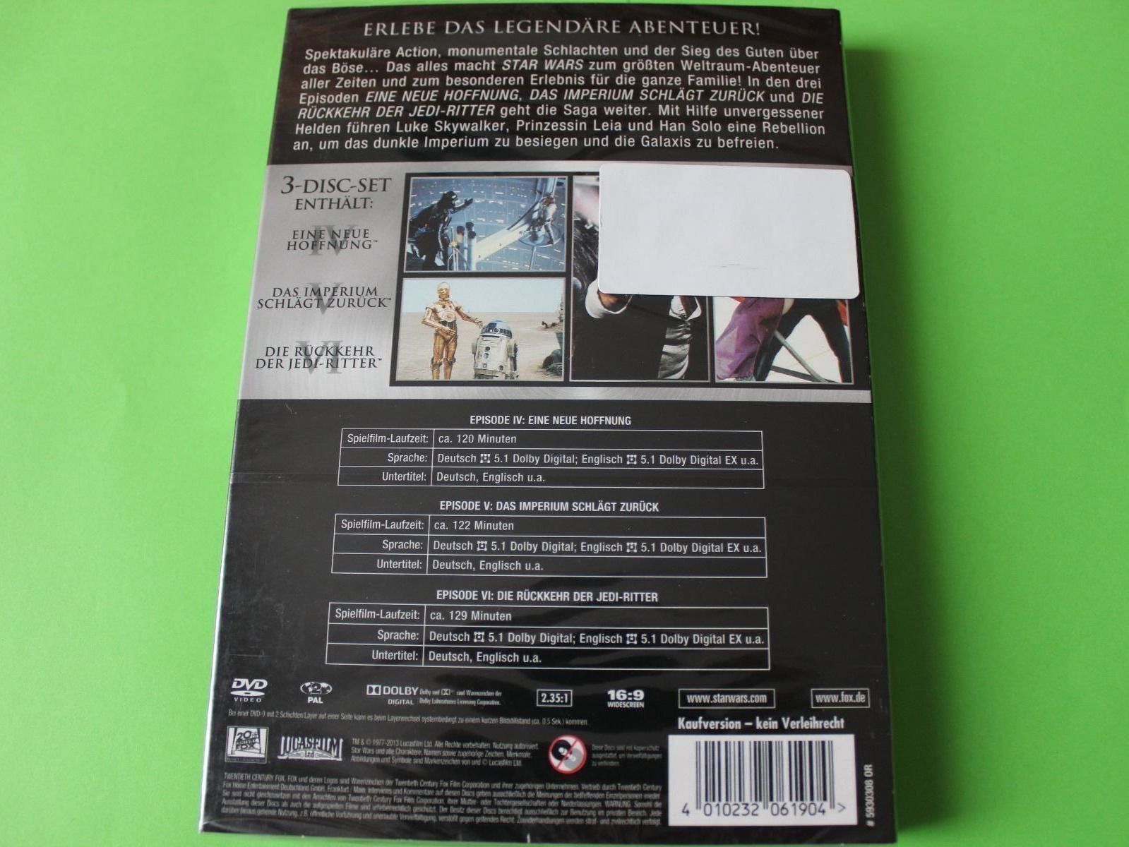 Tutti i DVDs: Star Wars - Episode 4-6 3DVDs originalverpackt – Nuovo e nell'imballaggio originale da Tübach venduto da JamesStone 2