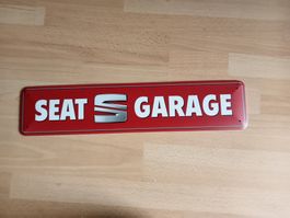 Blechschild-SEAT GARAGE - 46 X 10 CM