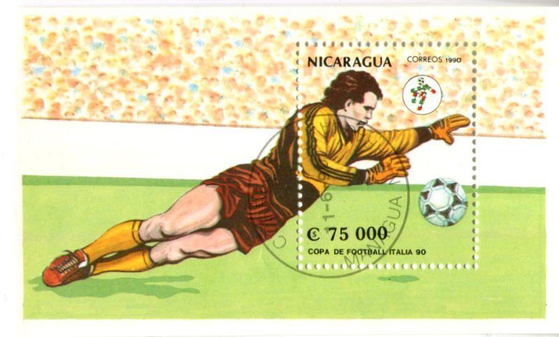 Alle Briefmarken: Block "Fussball". Nicaragua – Neu und originalverpackt aus Basel von Butsch5