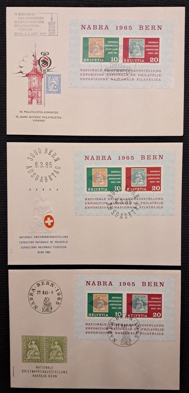 Tous les timbres: 3 SONDERBRIEFE NABA 1965 – D'occasion à Ponto Valentino par giorgia06
