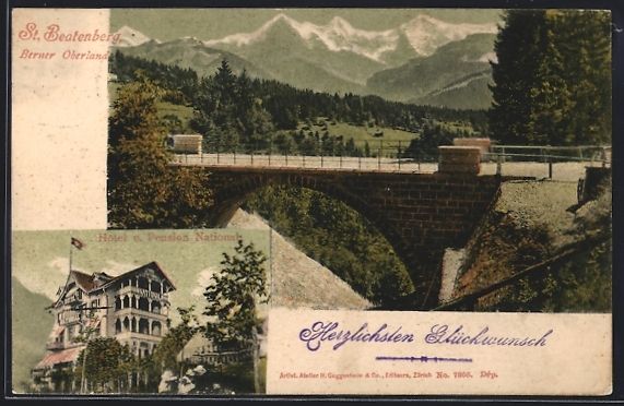 Cartes postales: St. Beatenberg, Hotel Pension National,  – D'occasion à Berlin par bartko-reher