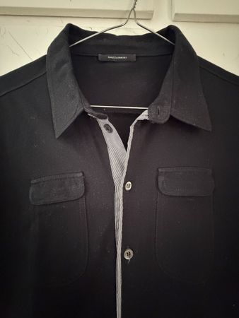 Camicia uomo GAZZARRINI manica corta nera taglia L nuova