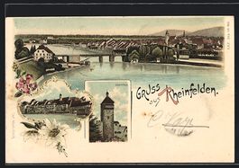 Litho Rheinfelden, Teilansicht mit Brüc