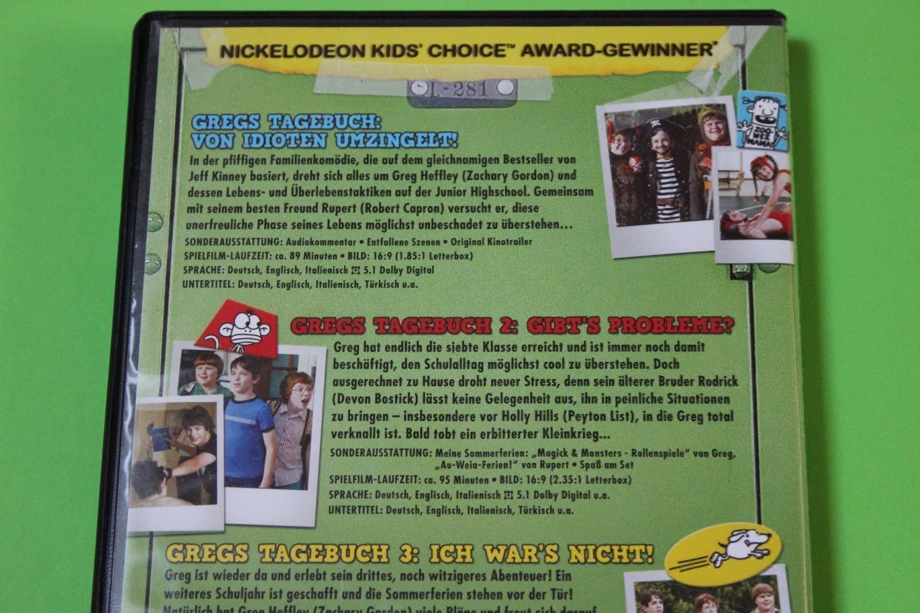 Tous les DVDs: GREGS TAGEBUCH 1-3 (3DVDs!!!!!!!) – D'occasion à Tübach par JamesStone 3