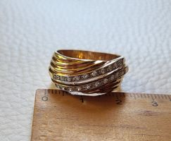 Gold 585 Massiv Ring Mit Steine
