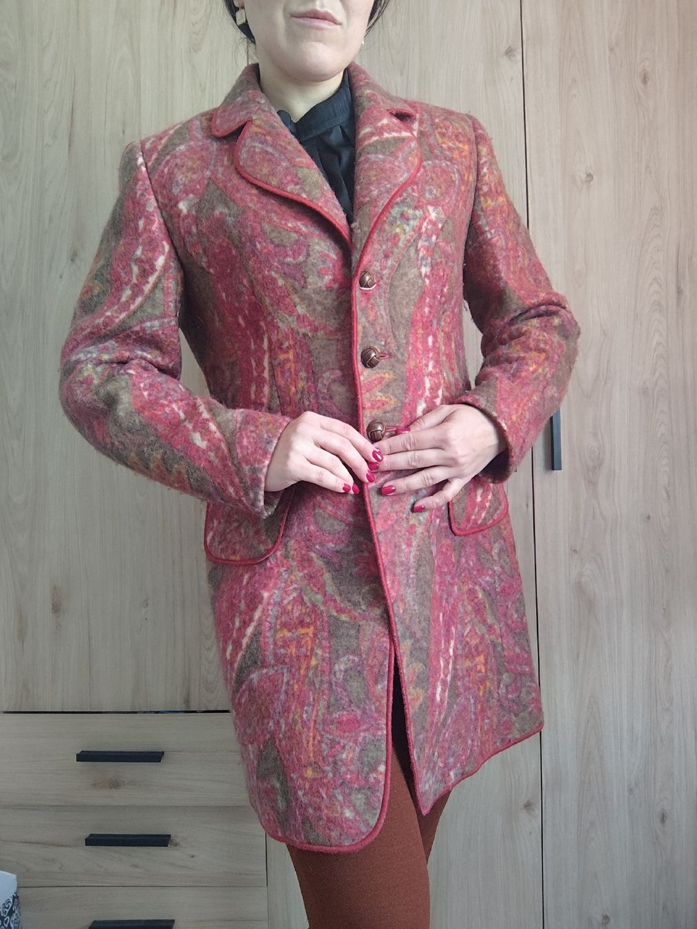 Mäntel: Coat Eugen Klein Paisley Pattern Wool Mix Size – Gebraucht aus Mägenwil von VintageGirly 9