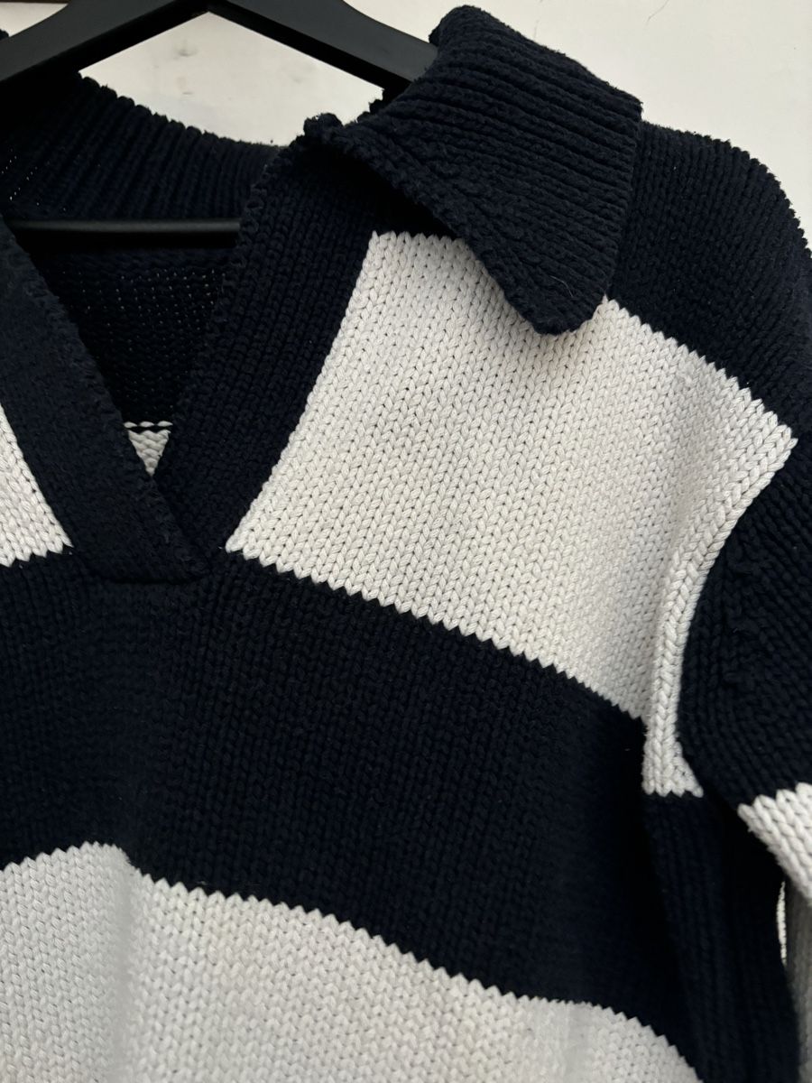 Zara Maglioni & Felpe: Trend Strickpullover, Schwarz-Weiss Gestreift, Top Zustand! – Usato da Schwerzenbach venduto da Selinesofie 1