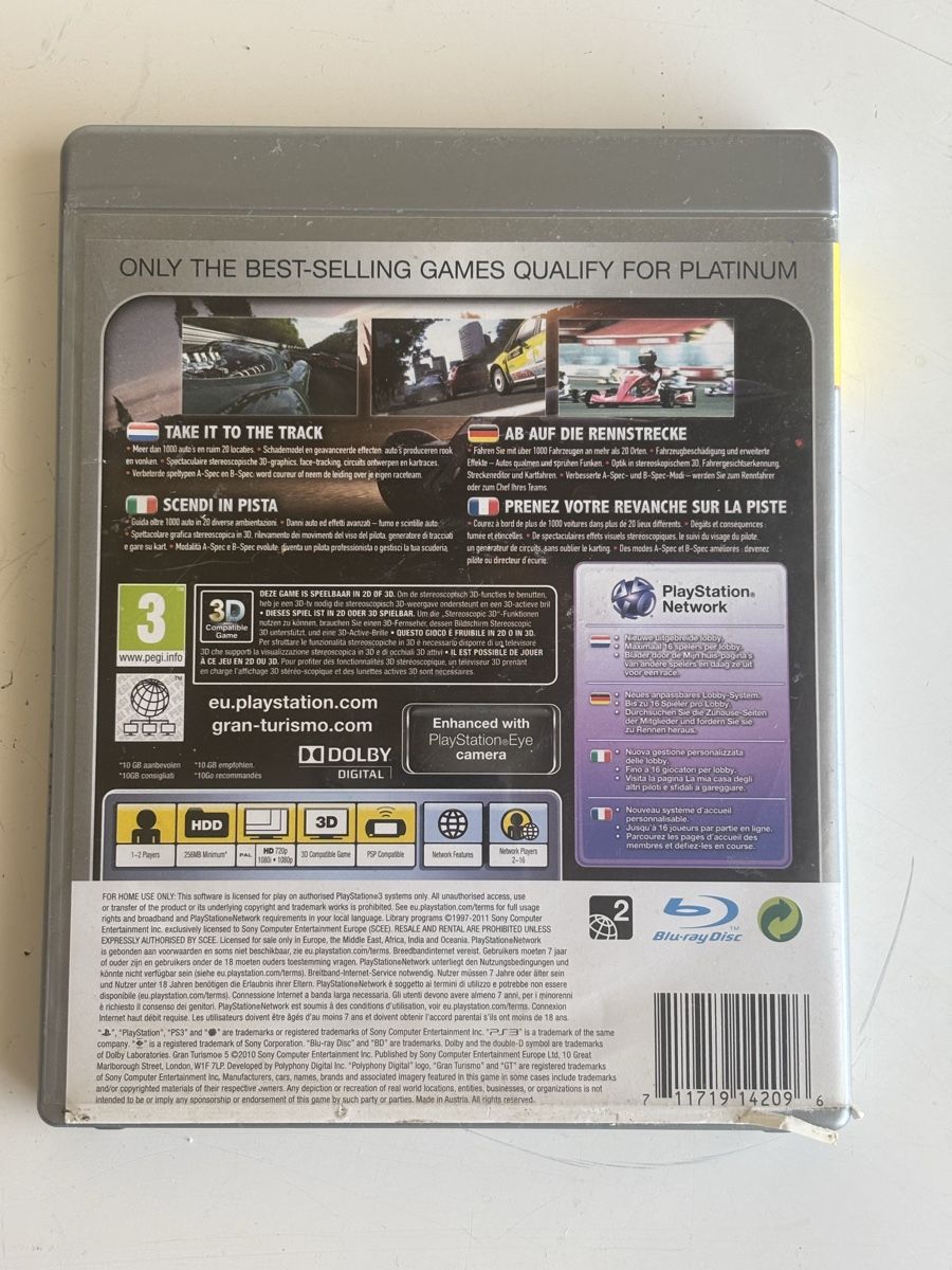 Sony Giochi: Gran Turismo 5 - PS3 – Usato da Lausanne venduto da ali_eddine 1