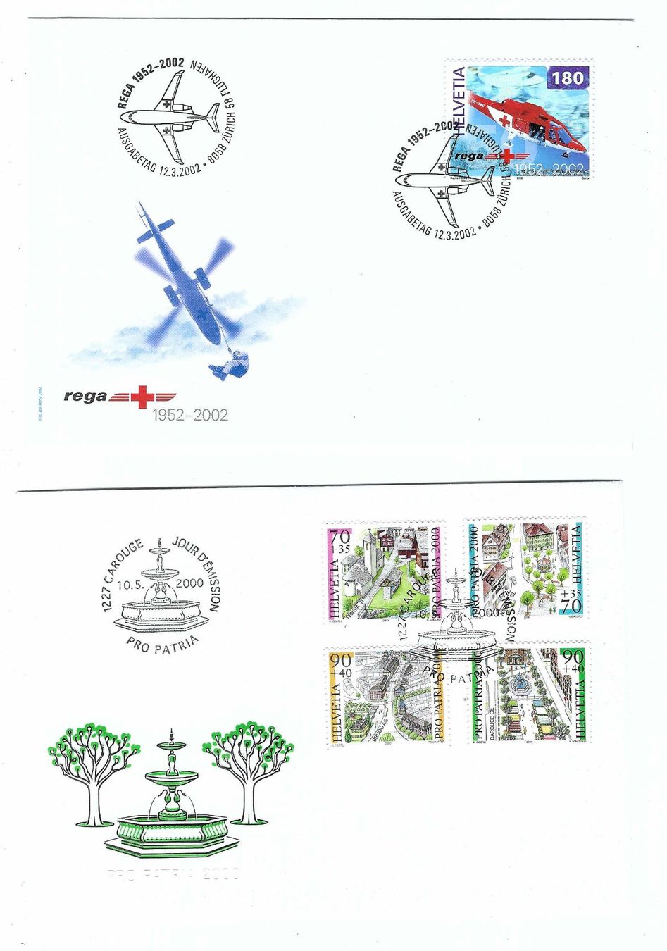 Tutti i francobolli: 6 FDC 1955 - 2006 yz – Usato da Aarau venduto da fussball-fussball