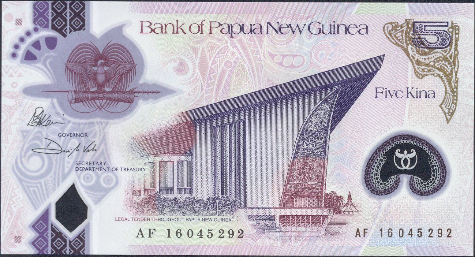 Banknoten: Papua Neu Guinea 5 Kina 2016 UNC – Neu (gemäss Beschreibung) aus Schliern b. Köniz von pizzitaxi