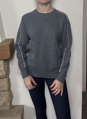 Sandro Pull Femme Laine / Wollpullover Gris M